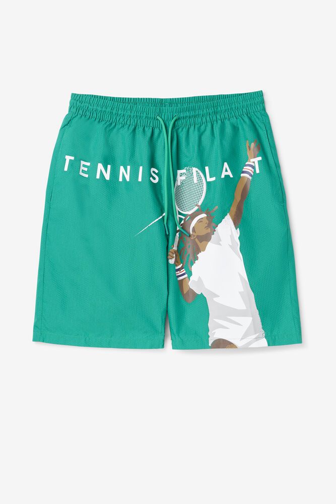 Fila Shorts Herre Grønn Cook Seersucker 872046-XHJ